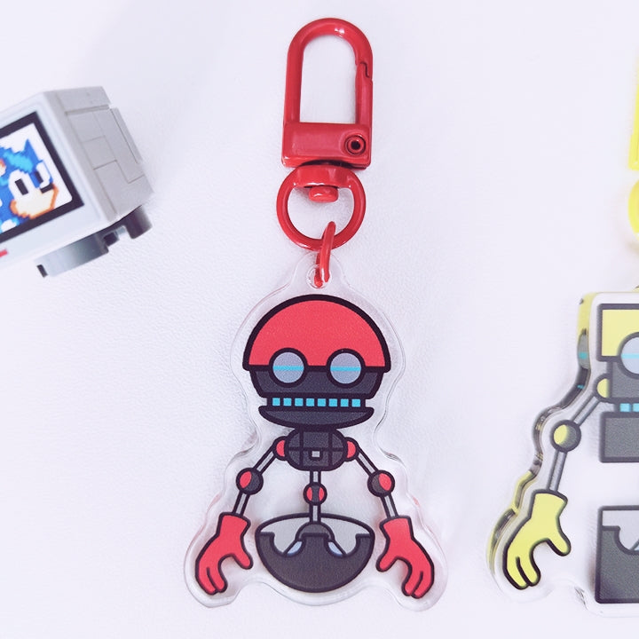 Orbot and Cubot Acrylic Keychains
