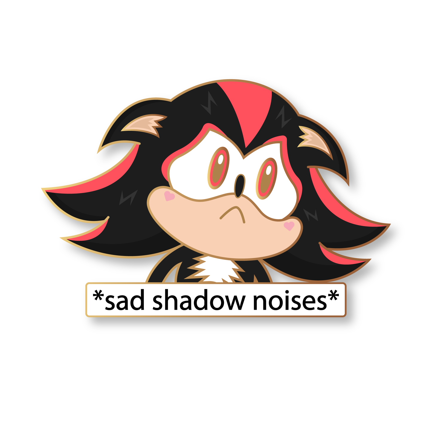 Sad Shadow Enamel Pin