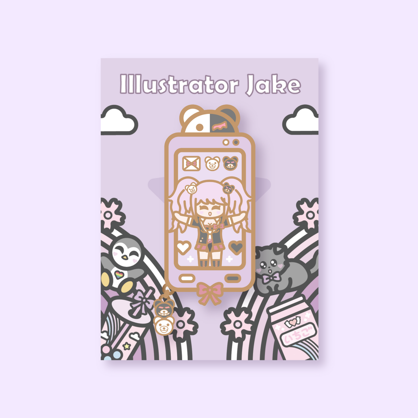 Junko Phone Enamel Pin 